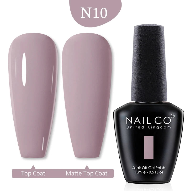 NAILCO 15ml Nail Gel Polish Winter Nude Colors Hybrid Gel Varnish Manicure UV Gel Nail Polish Primer Top Base Coat LED Nails Art