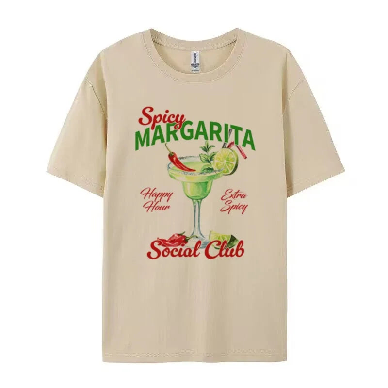 Spicy Margarita Retro Cocktail Graphic Tee