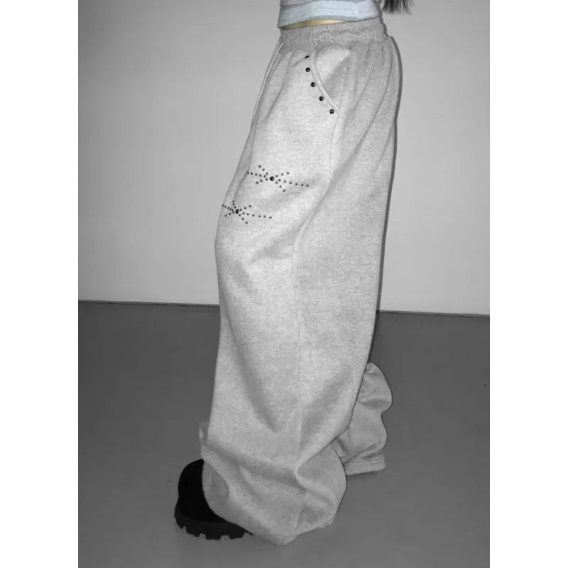 Rhinestone Embellished Sweatpants