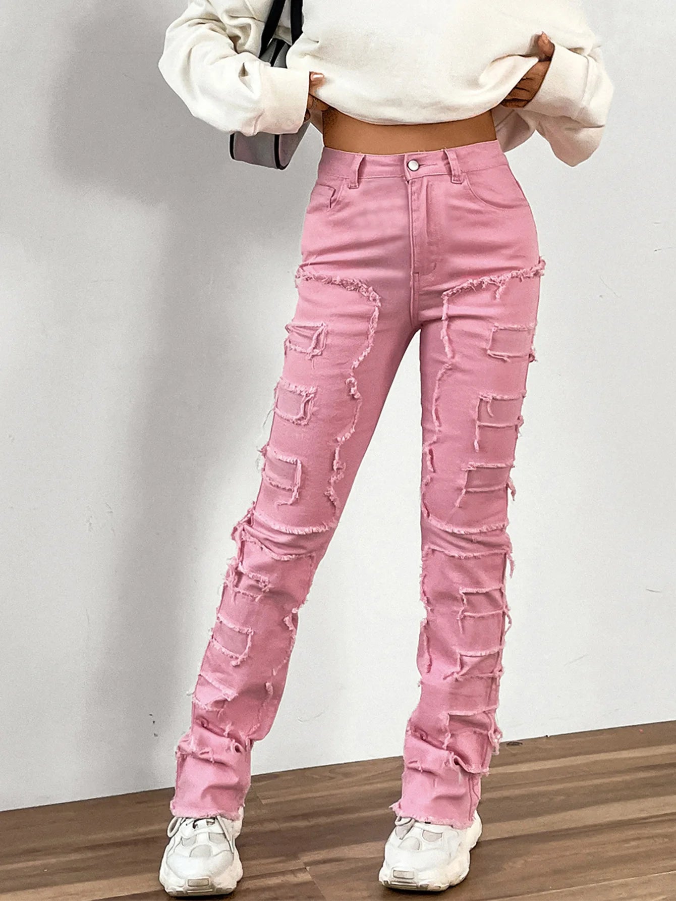 Denim Straight Pants