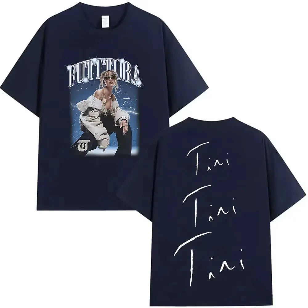 Hip Pop Tees Singer TINI STOESSEL Futtura Tour New Album Graphic T-shirts Fashion Harajuku Short Sleeve Cotton Casual Streetwear