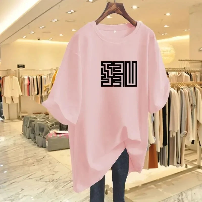 Geometric Square Logo Graphic Tee