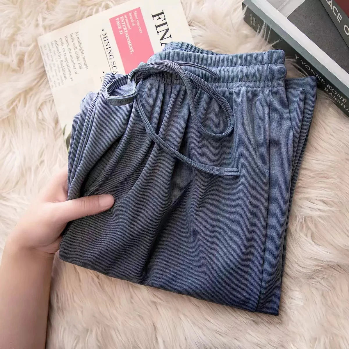 Ankle-Length Wide Leg Pants