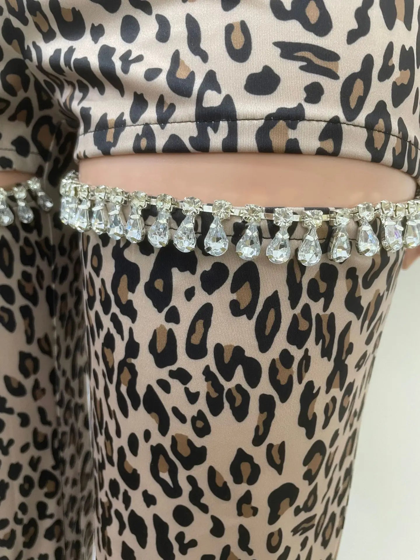 Leopard Rhinestone Pants