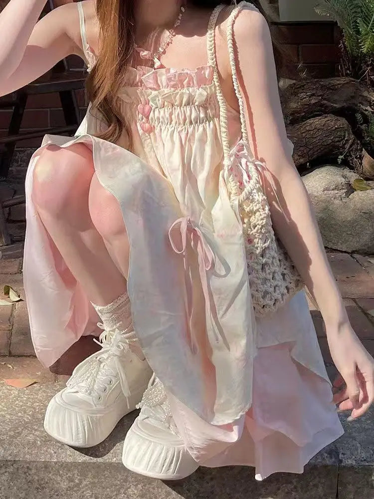 Loose Print Sling Dress