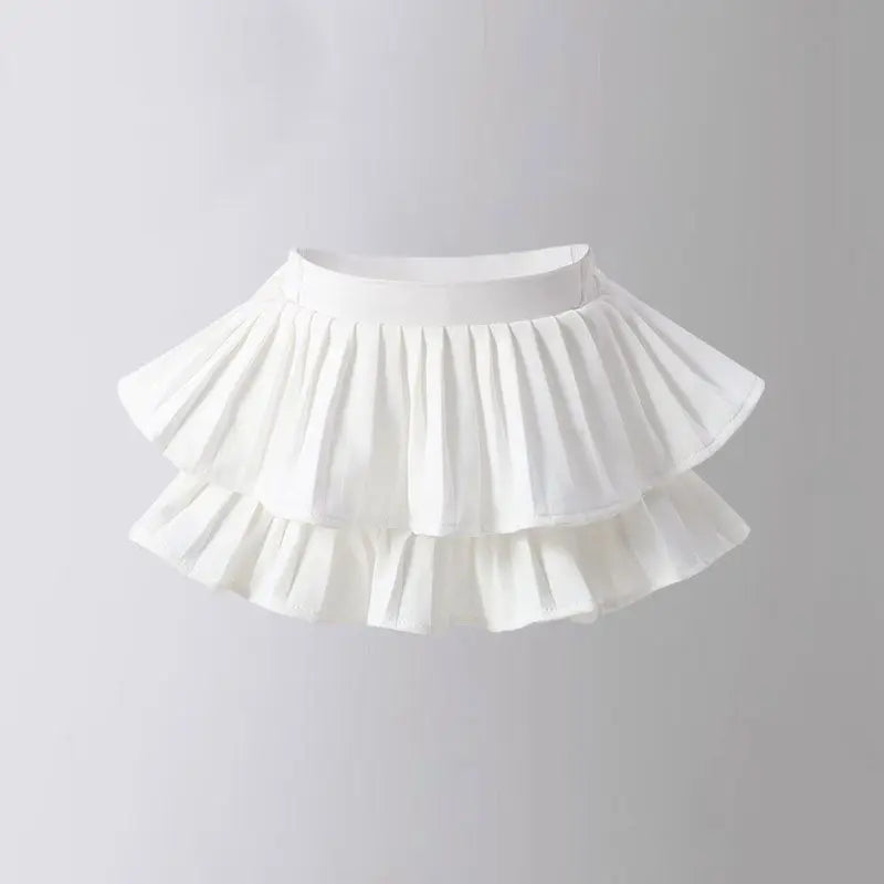 Pleated Layered Skirt