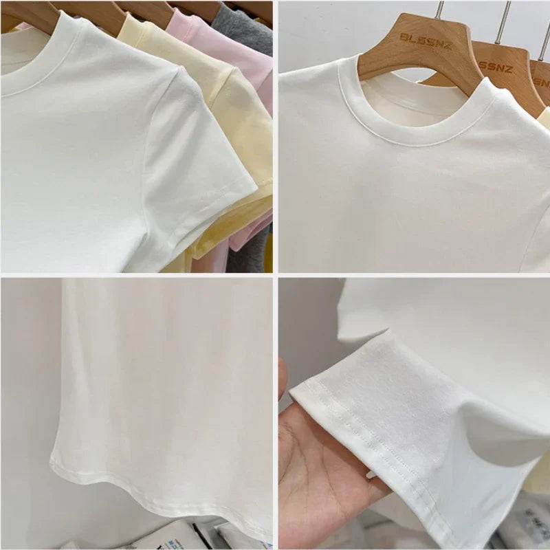 Basic Solid Short Sleeve Tee