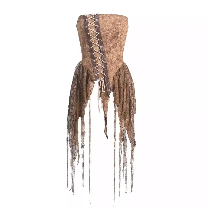 Asymmetrical Tube Top Set
