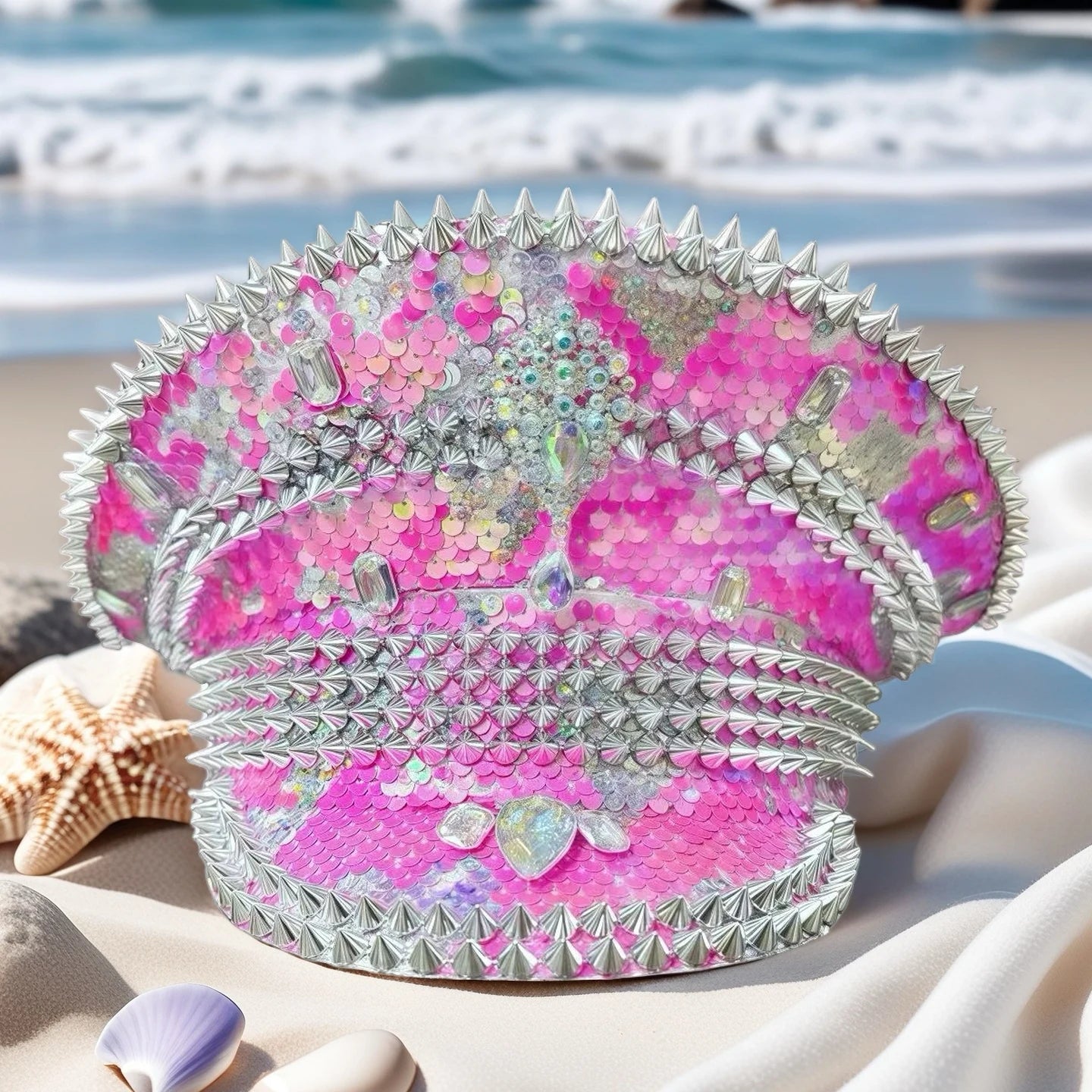 Steampunk Rhinestone Captain Hat