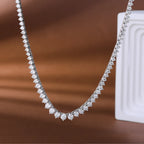 3-Claw Setting Full Moissanite Tennis Necklace