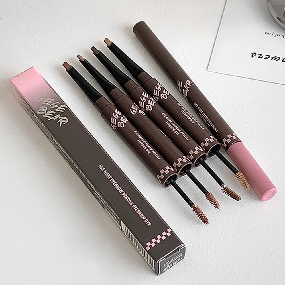 2-in-1 Dual-Ended Eyebrow Pencil & Tinting Mascara - Waterproof, Long-Lasting, Smudge-Proof, Natural Finish Eyebrow Makeup