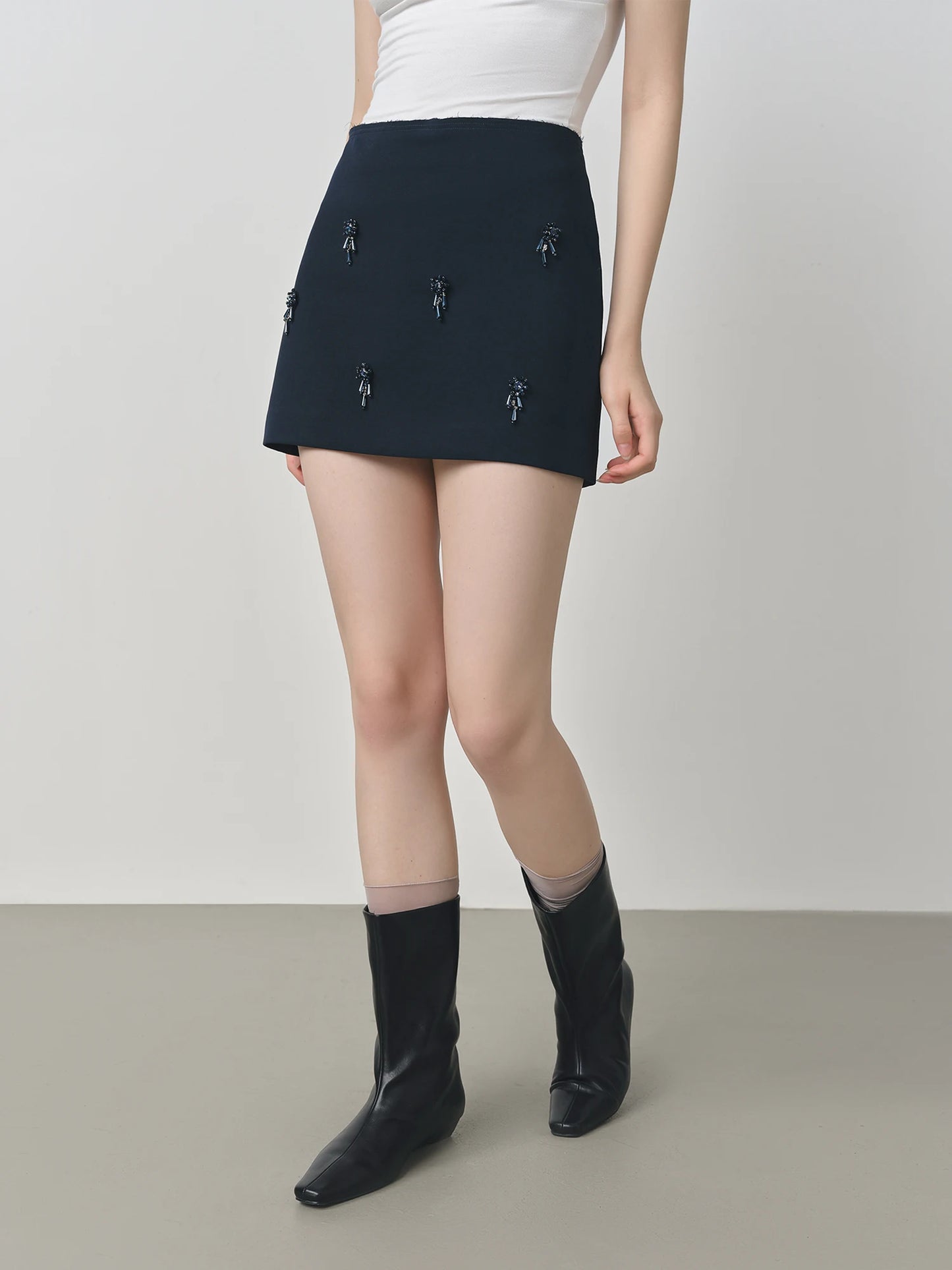 Beaded A-Line Skirt