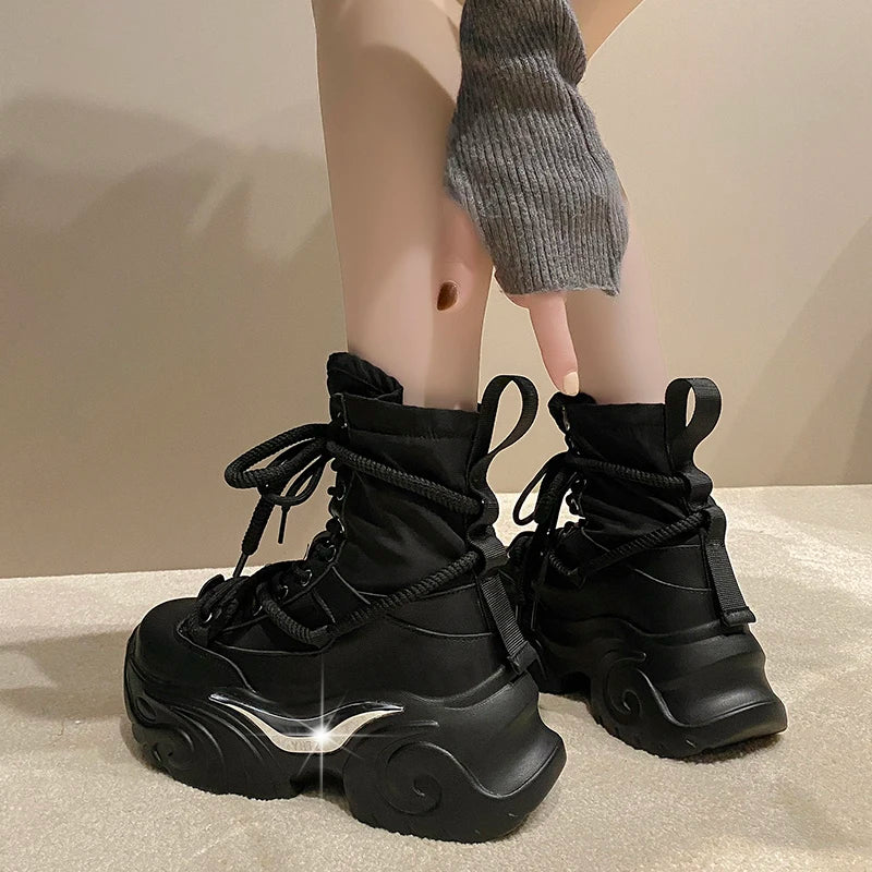 Ankle Chunky High Platform Breathable Sneakers