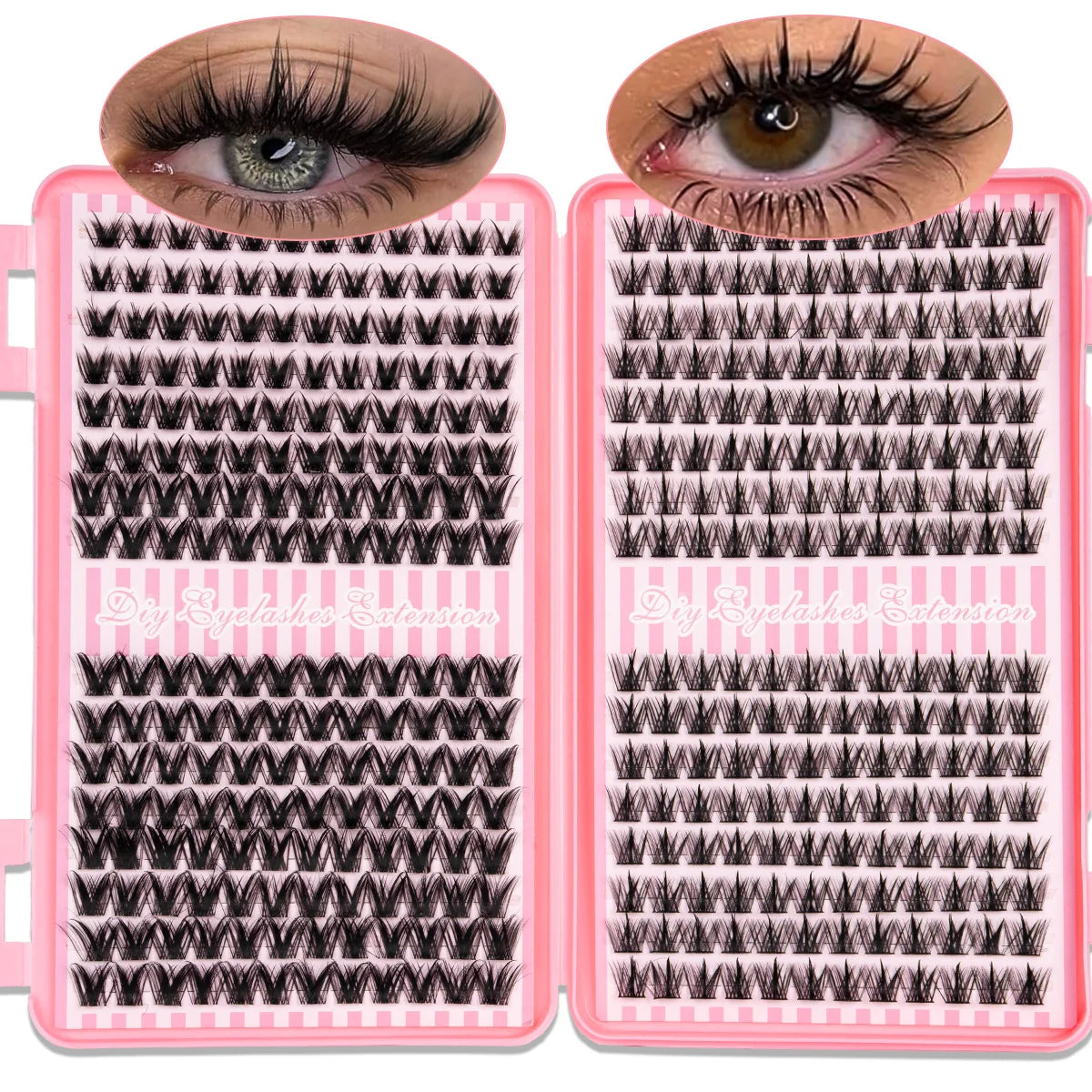 DIY Natural Cluster Lashes Manga Lashes Soft Wispy Individual Cluster Eyelashes Extension Makeup