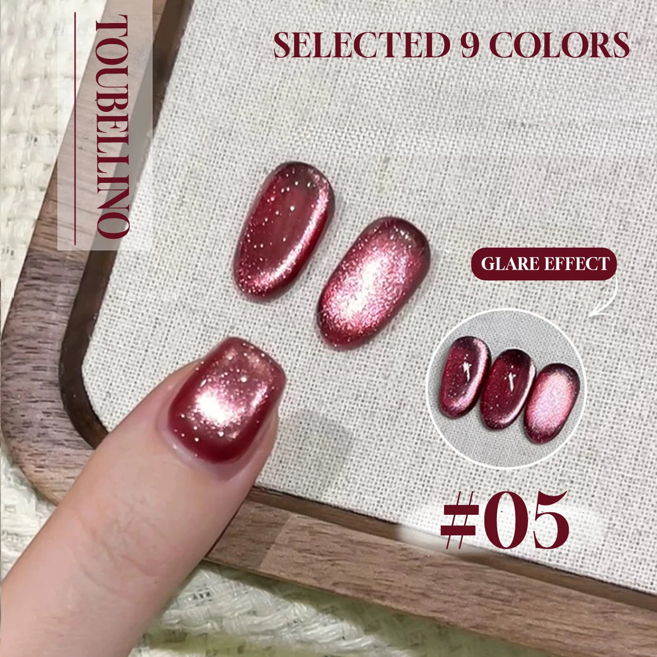 MIANEL 12ML Flower-like Satin Cat Eye Gel Nail Polish Popular Whitening Nail Polish Suitable Red Nails Blue Nails 1-12pcs