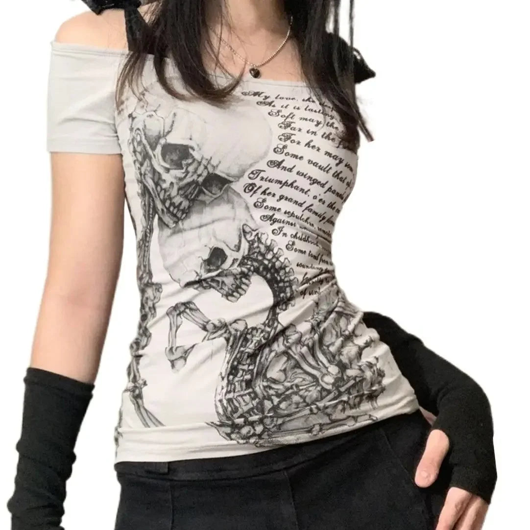 Lace Bandage Crop T-Shirt