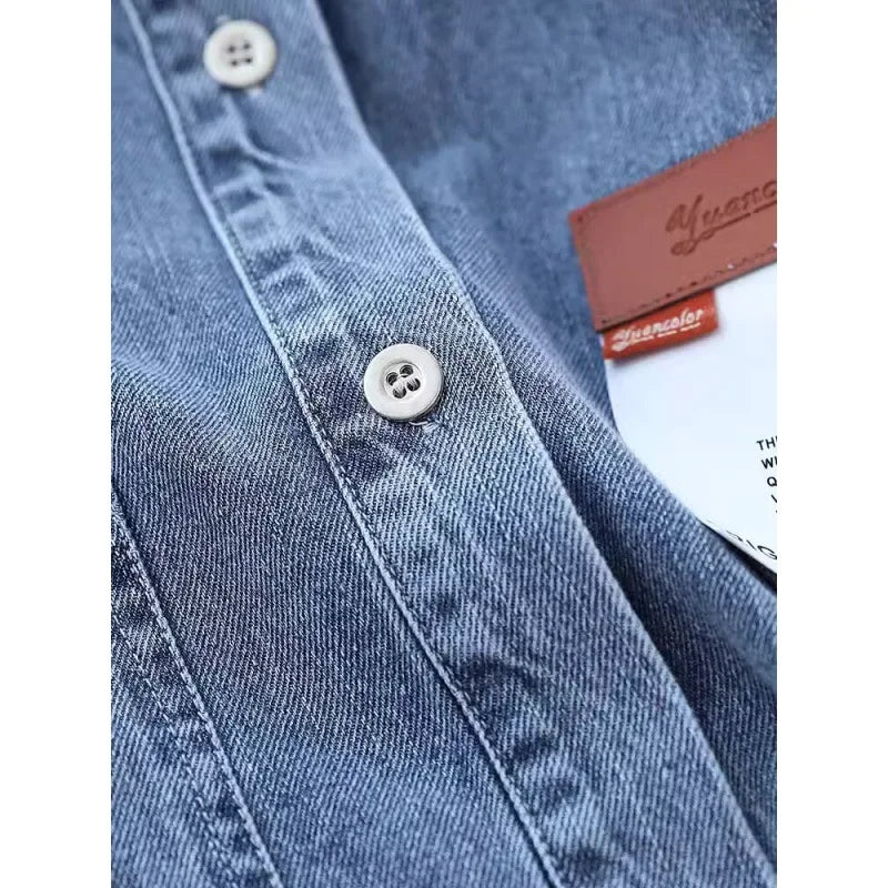 Loose Long Sleeve Casual Denim Shirt