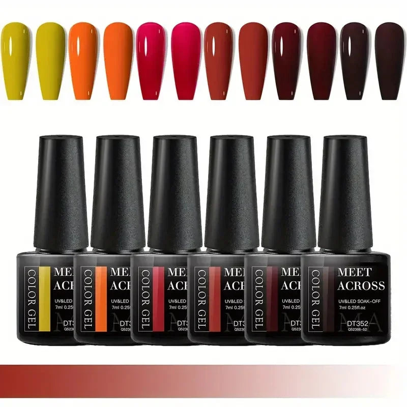 6Pcs Gel Nail Polish Set