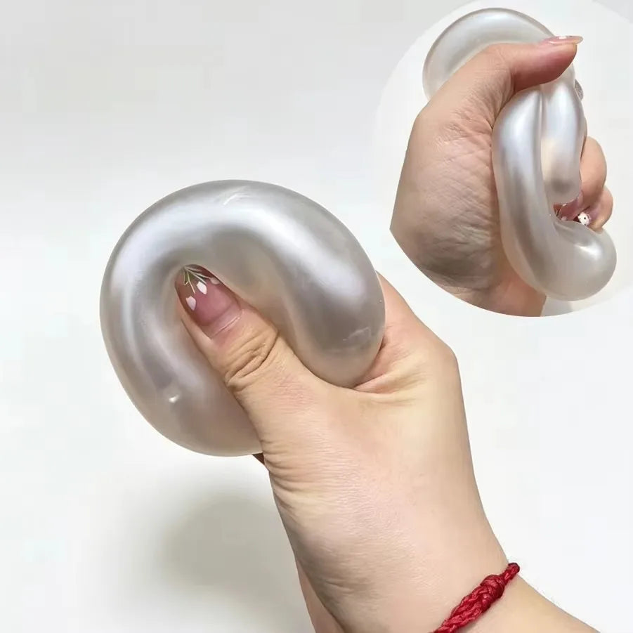Moldable Squishy Pearl Coconut Oil Squeeze Toy Moldable Stress Ball Squishy Toy Slow Rising Decompression Sensory Toy for Adult