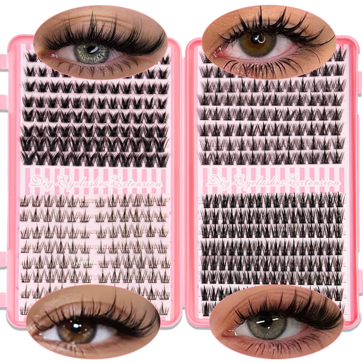 DIY Natural Cluster Lashes Manga Lashes Soft Wispy Individual Cluster Eyelashes Extension Makeup