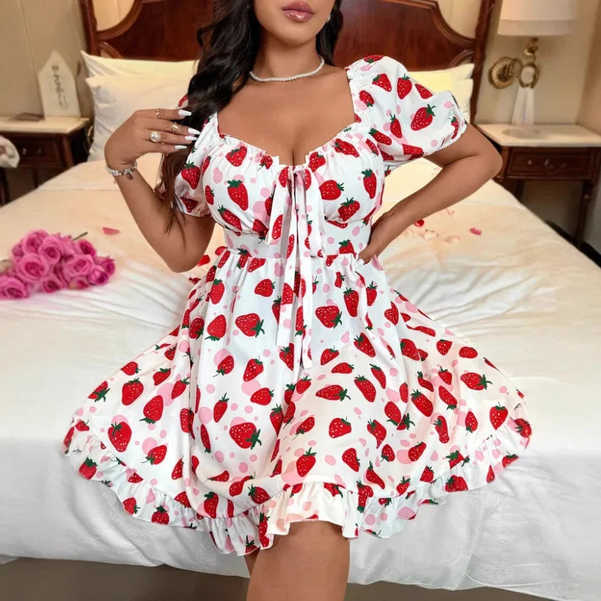 Strawberry Print Dress