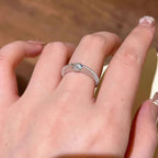 Inlaid Single Diamond Ring