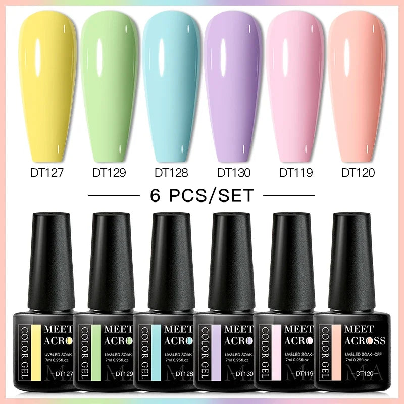 6Pcs Gel Nail Polish Set