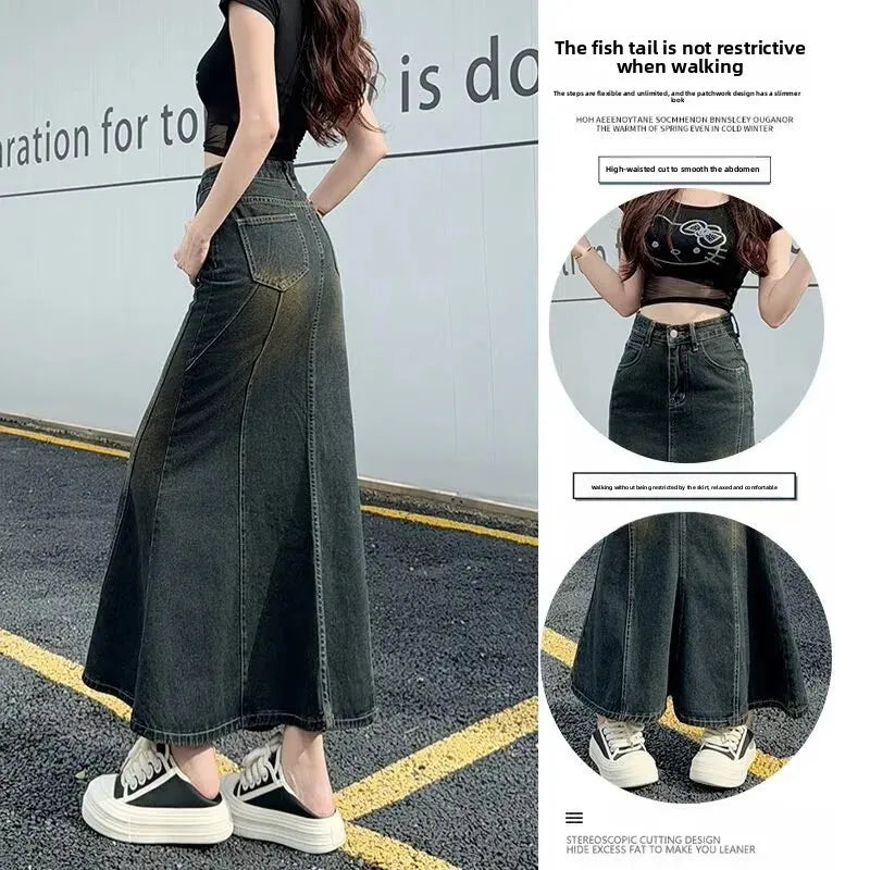 Denim Maxi Skirt