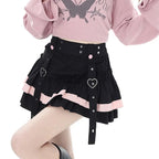 Bandage Patchwork Cake Skirt