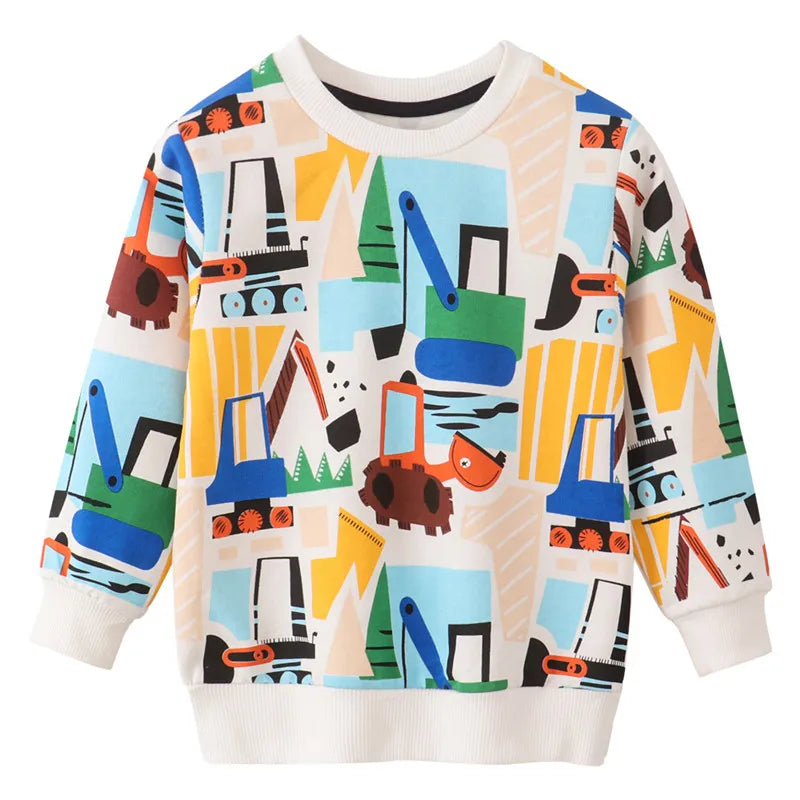 Whale Print Long Sleeve Sweatshirt