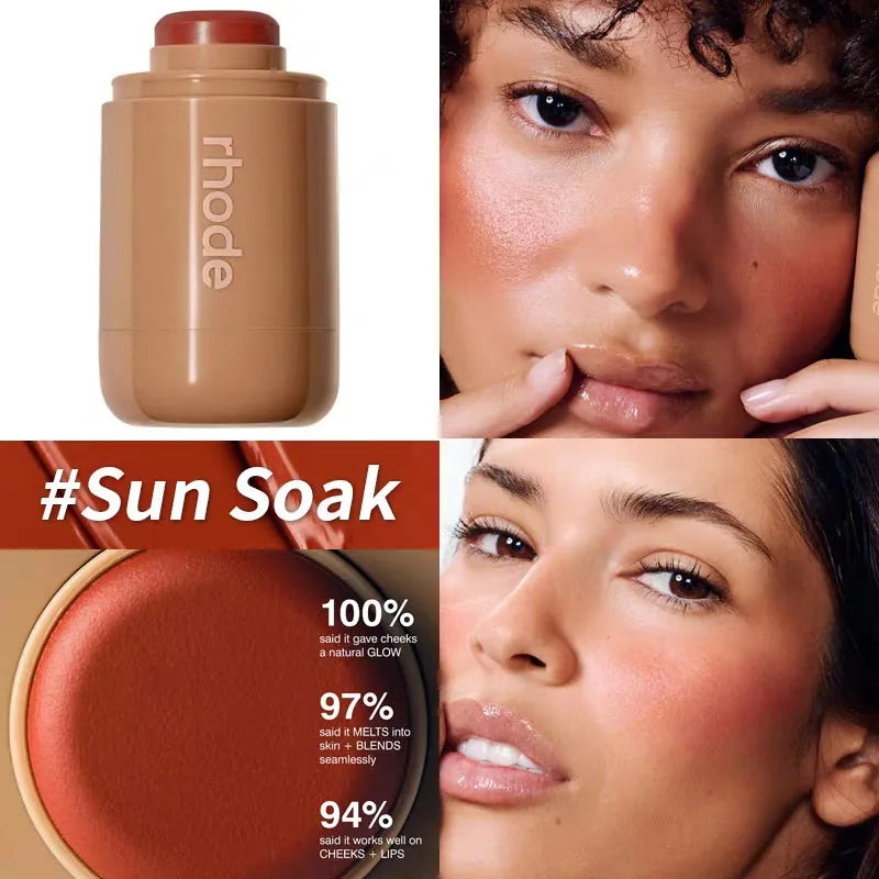 Lip Gloss Spicy Marg Juice Box Pocket Blush Stick Non-fading Waterproof Blusher Moisturizing Lipstick Lipliner