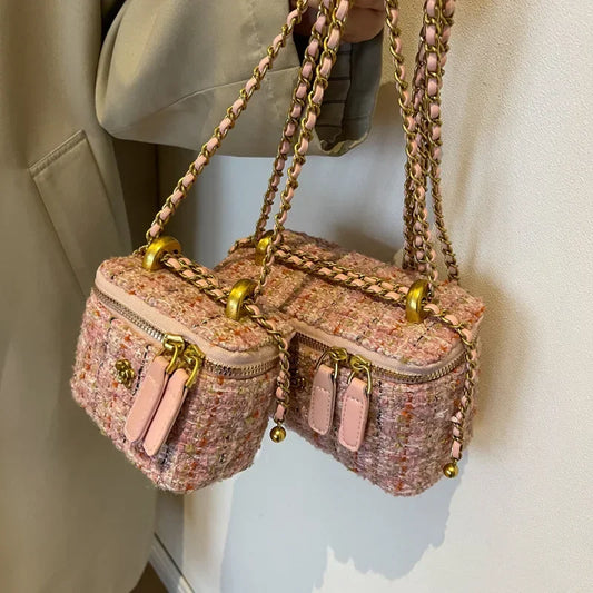 Wool Weave Knitted Crossbody Bag