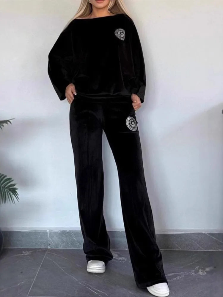 Velvet Pants Set