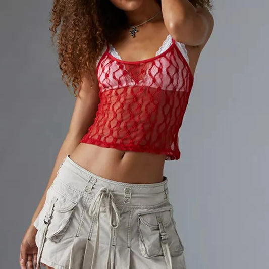 Sheer Mesh Cami Top