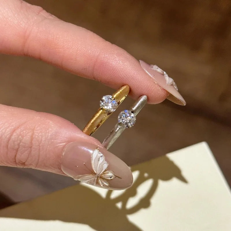 Inlaid Single Diamond Ring