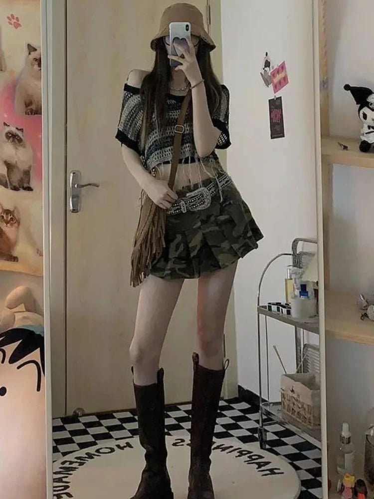 Camouflage A-Line Skirt