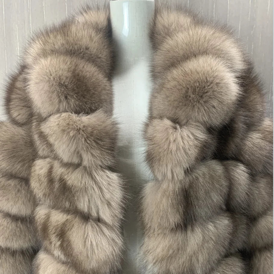 Detachable Real Fox Fur Jacket