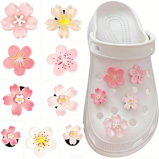 Sakura Flower Croc Charms