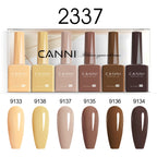 CANNI Nail Gel Polish Set Upgraded HEMA FREE Summer Nails Smooth Texture Ultra Gloss Top Coat Pigmented Gel Soak off UV LED Gel