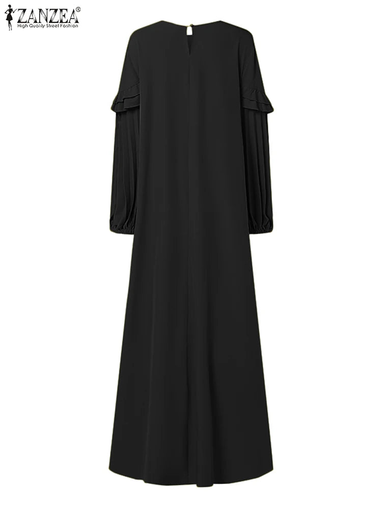 Long Sleeve Pleated Sundress