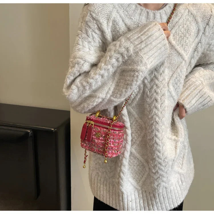 Wool Weave Knitted Crossbody Bag