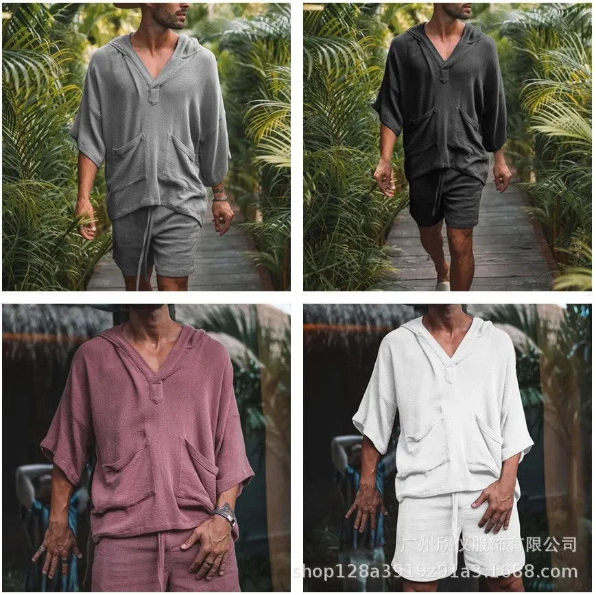 Loose Solid Linen Set