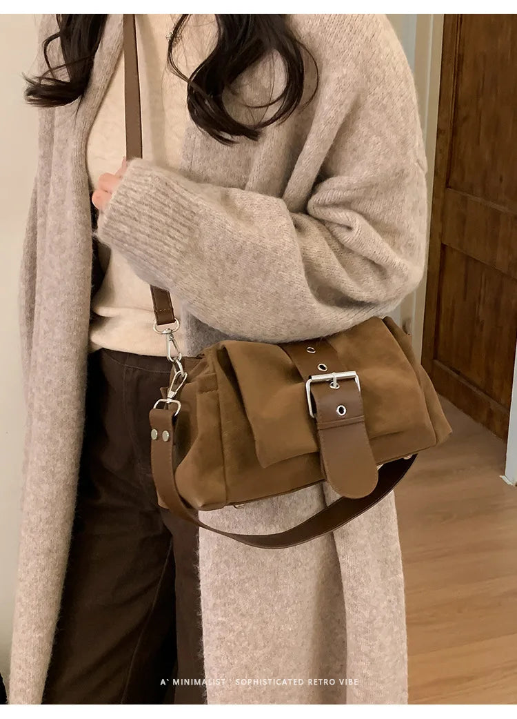 Faux Suede Bag