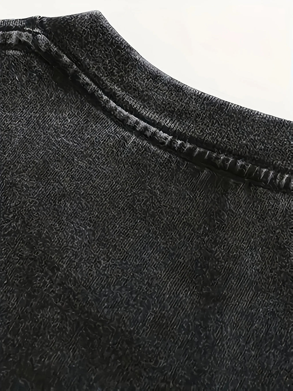 Washed Moon Casual Round-Neck Short-Sleeve Tee