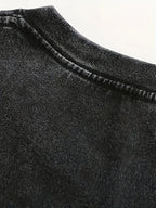 Washed Moon Casual Round-Neck Short-Sleeve Tee