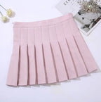 Pleated Plaid Skirt