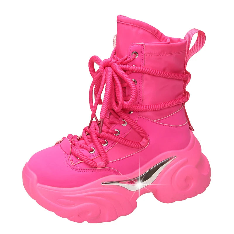 Ankle Chunky High Platform Breathable Sneakers