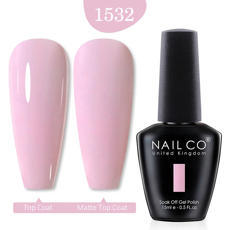 NAILCO 15ml Nail Gel Polish Winter Nude Colors Hybrid Gel Varnish Manicure UV Gel Nail Polish Primer Top Base Coat LED Nails Art