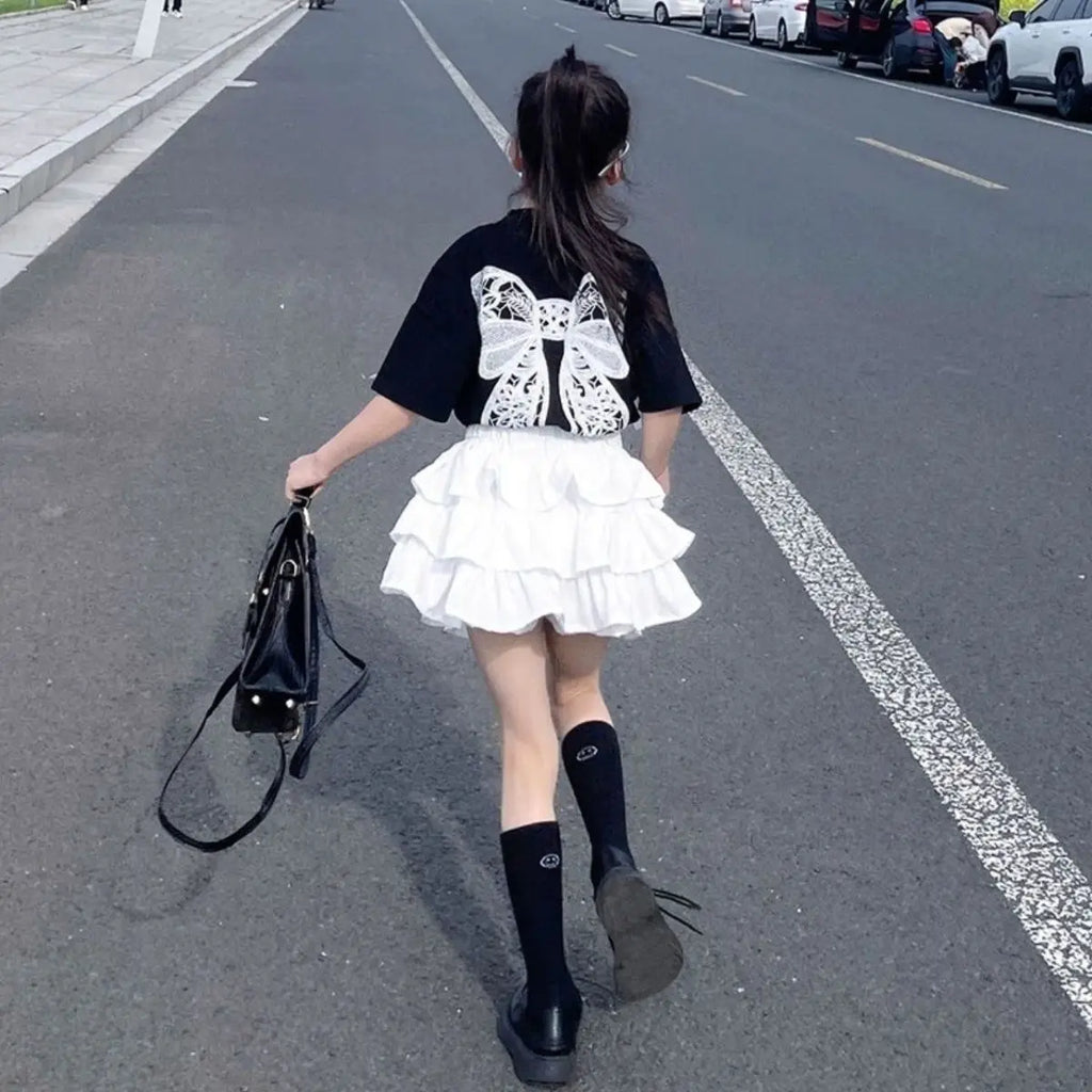 Pleated Layered Skirt