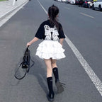 Pleated Layered Skirt